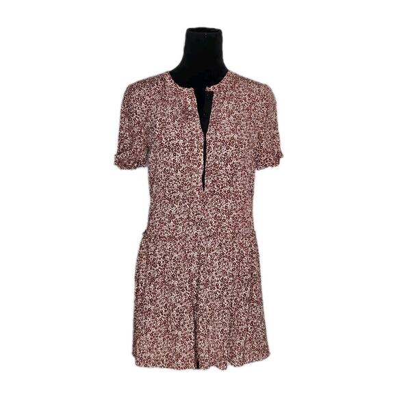 Burberry Brit Floral Silk Georgette Crepe Mini Shift Dress Women's Size 4 Euc - Picture 2 of 10
